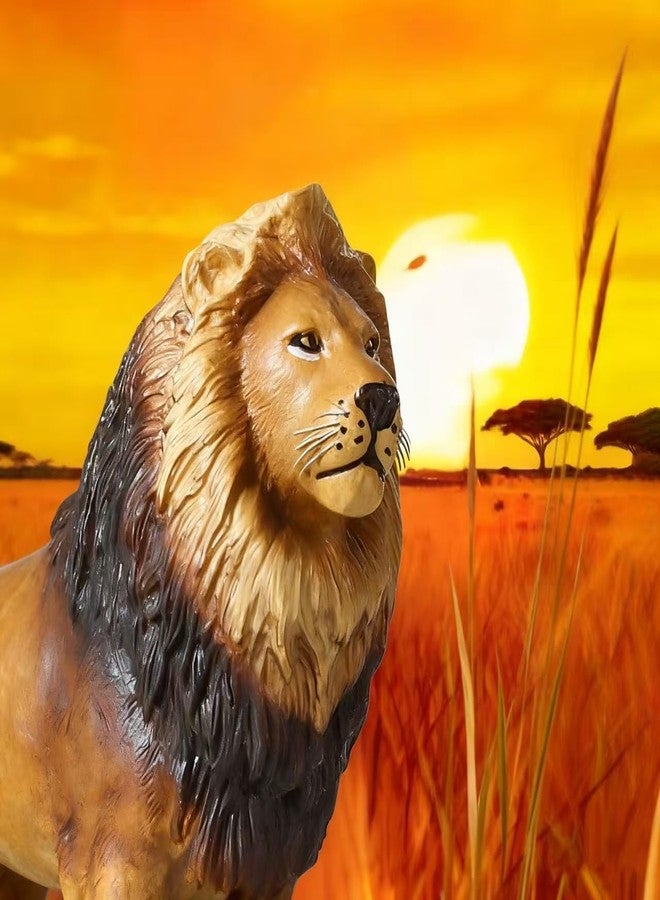 Keena 8PCS Realistic Lion Figurines with Lion Cubs, 2-8" Jungle Animals Figures Family Set Includes Baby Lions, Educational Toy Cake Toppers Christmas Birthday Gift for Kids Toddlers - Image 2